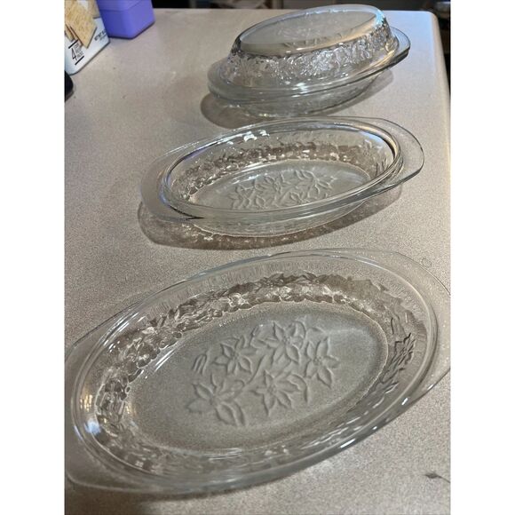 Princess House Other - Princess House Fantasia 4 Pc. Crystal Casserole Dishes No. 528